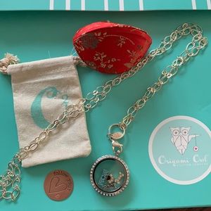 Origami Owl necklace and charms